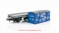 NR-23 Peco Conflat with Container - LNER Furniture Removals